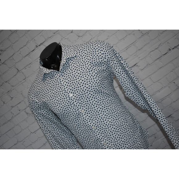 Bonobos Performance Shirt Mens Size Large Slim Fit Stretch Blue Floral - Picture 3 of 7